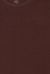 Brown Men's Textured T-Shirt